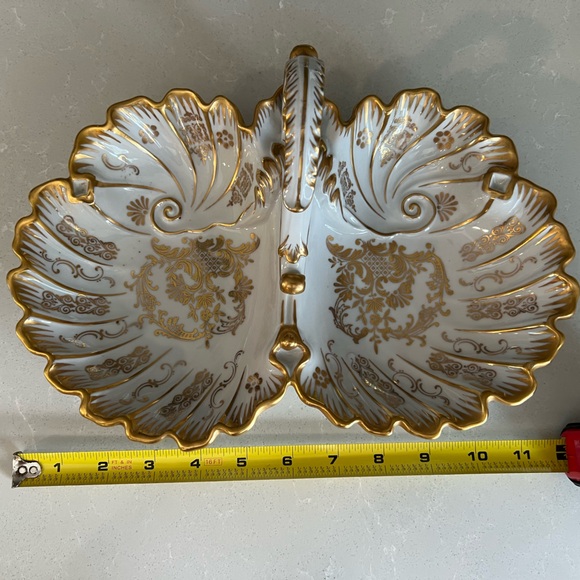 Vintage RPM Porcelain China Serving Bowl Gold Scroll Design - Picture 10 of 11